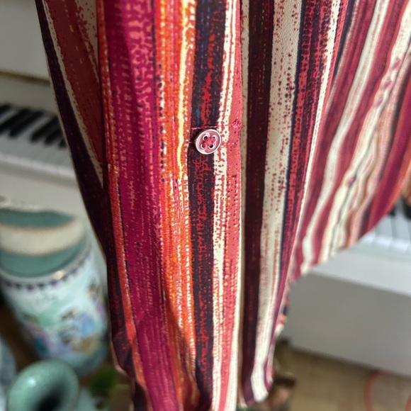 Zac & Rachel Red and Cream Striped Blouse - Picture 9 of 15